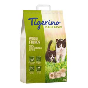 7l (3kg) Tigerino Houtvezel Kattenbakvulling op plantaardige basis - Natuurlijke houtgeur, geurvrij