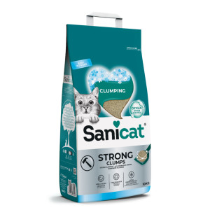 Sanicat Strong Clumps Baby Powder kattenbakvulling 10 kg