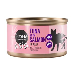 24 x 85 g Cosma Thai in Gelei Voordeelpakket Tonijn & Zalm