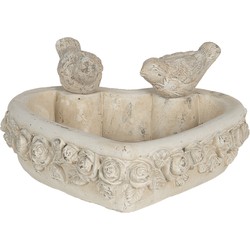 Clayre & Eef Vogelvoederbak 24x24x11 cm Grijs Steen