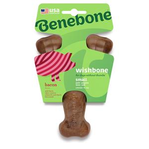 Benebone Wishbone Bacon Klein kauwspeeltje voor honden