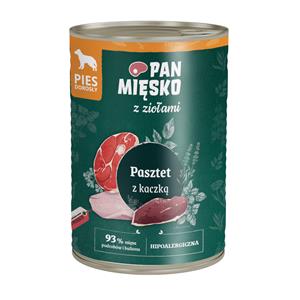 PAN MIĘSKO Voordeelpakket: 24x400g Pan Mięsko Dog Paté met eend natvoer voor honden