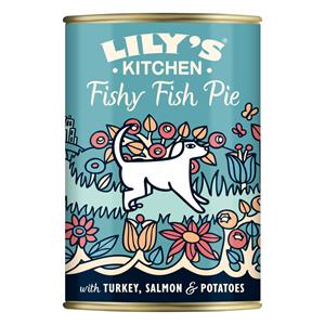 Lily's Kitchen graanvrije menu's voor honden 400 g - 12 x 400 g kalkoen, zalm & haring