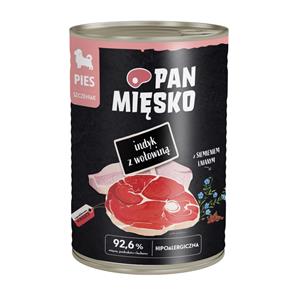 PAN MIĘSKO Voordeelpakket: 24x400g Pan Mięsko Dog Puppy kalkoen met rund natvoer voor honden