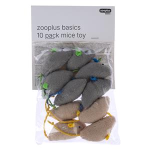 zooplus basics kattenspeelset muizen 10 stuks katten