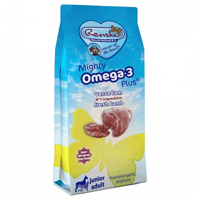 Renske Mighty Omega-3 Plus Junior Adult lam en rijst hypoallergeen hondenvoer 6,5 kg