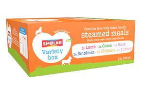 Smolke Smølke Tasty Variety Box combipack vers gestoomd nat hondenvoer 2 x (12 x 395 g)