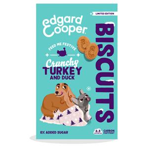 Edgard&Cooper Edgard & Cooper Feestelijke Kerst koekjes met kalkoen en eend - hond 400 gram