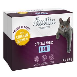 12x85g Smilla verse zakjes Adult Hapjes in Saus Kip en Tomaat met Groenten