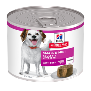 Hill's Adult Small & Mini mousse nat hondenvoer met rund blik 12 x 200 g