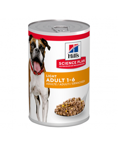Hill's Adult Light nat hondenvoer blik 1 tray (12 x 370 g)