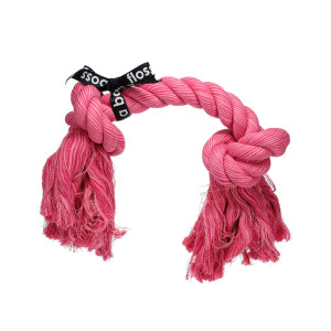 Laroy Katoenen flostouw roze voor de hond 40 cm