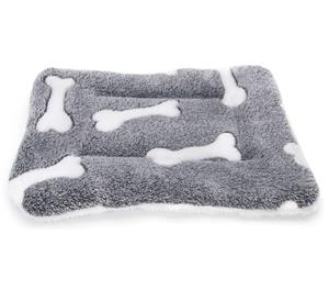 Nobleza Hondenkleedje - Pluche - Grijs / wit - Maat S - 42x55 cm