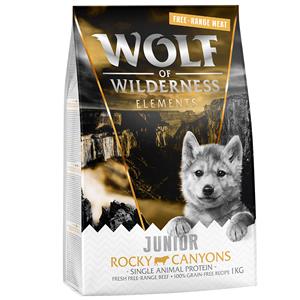 Wolf of Wilderness 10% korting op 1 kg  honden droogvoer! - Junior Rocky Canyons - Scharrelrund