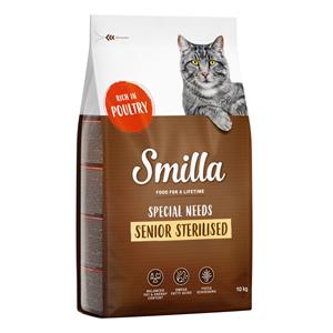 Smilla 10kg  Senior Sterilised met Gevogelte Katten Droogvoer