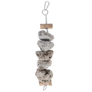 TIAKI vogel speelgoed stenen blok ca. Ø6x30cm vogels