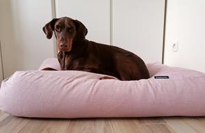 Hondenbed.nl Dog's Companion Hondenbed lichtroze ribcord