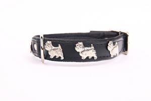 Hondenbed.nl Leren halsband Westie