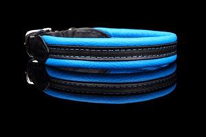 Hondenbed.nl Leren hondenhalsband soft/duo