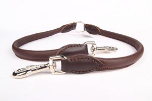 Hondenbed.nl Leren koppelriem hond voor 2 honden (2 x 40 cm)