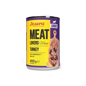 Josera 6x400g  Meat Lovers Junior Menu Kalkoen natvoer voor honden