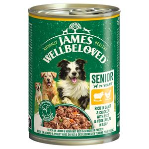 James Wellbeloved 6x400g  Senior Dog Hypoallergeen Lam en Kip in paté natvoer voor honden