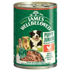 James Wellbeloved 6x400g  Junior Dog Hypoallergene kip in paté natvoer voor honden