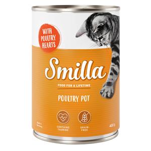 Smilla 6x400g Gevogelte met Gevogeltehart (één blik)  Katten Natvoer