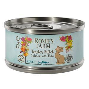 Rosie's Farm 12x70g  Tender Filet Zalm met Tonijn nat kattenvoer