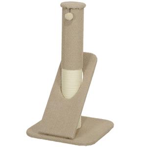 PawHut krabpaal voor katten, met speelbal, duurzame sisal, comfortabele pad, 84 cm, ideaal voor actief spel, lichtbruin | Aosom.nl