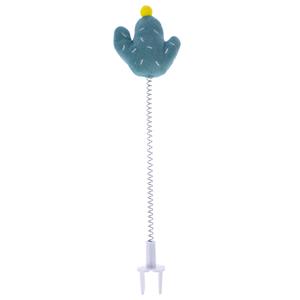 TIAKI Natuur kattenspeeltje cactus met veer 31x7x2cm