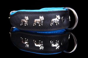 Hondenbed.nl Leren halsband Franse Bulldog