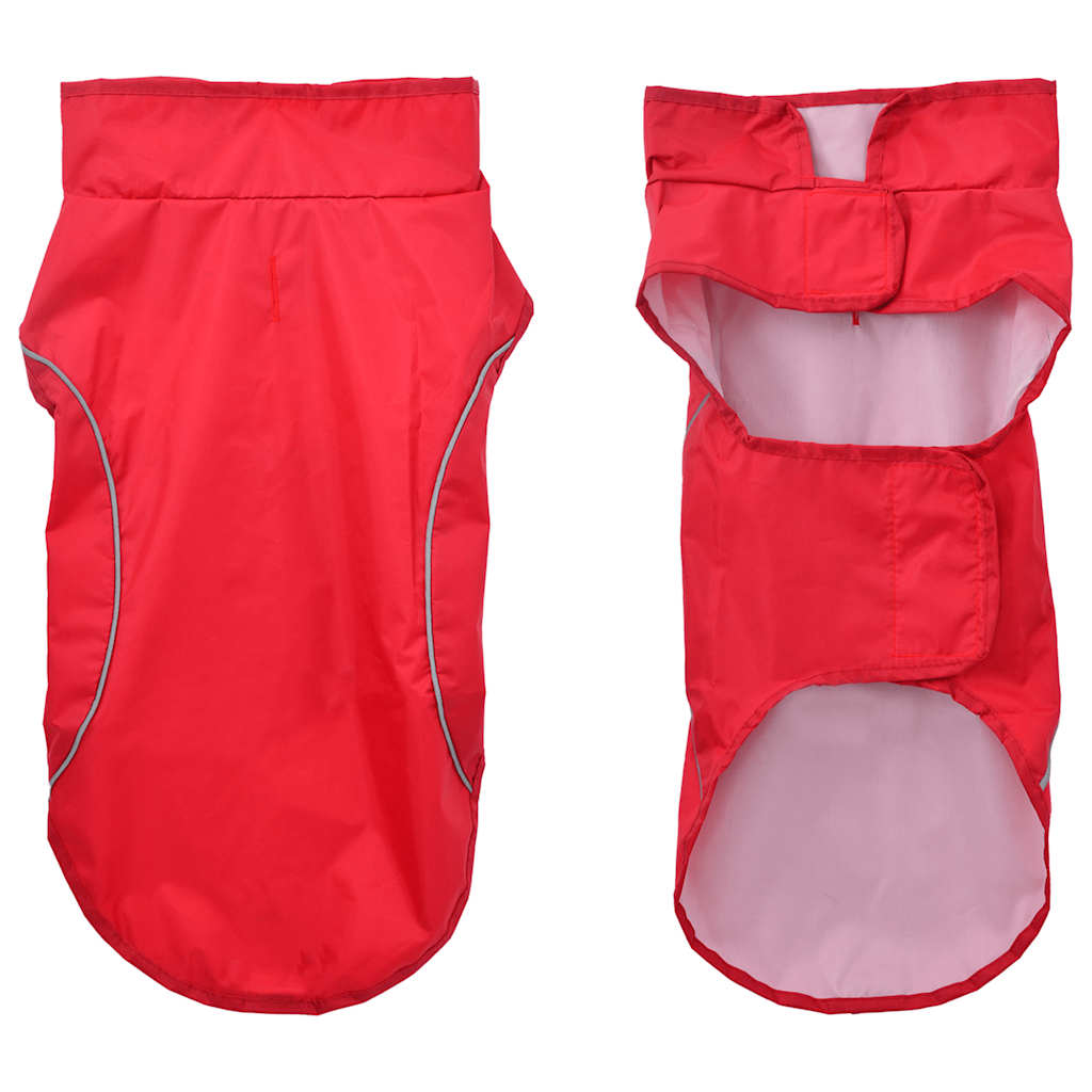 vidaXL Hondenregenjas met reflecterende strips polyester rood XXS
