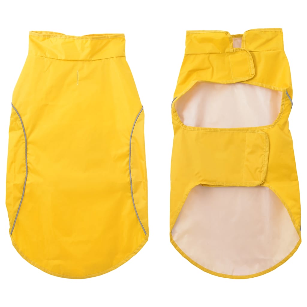 vidaXL Hondenregenjas met reflecterende strips polyester geel 2XL