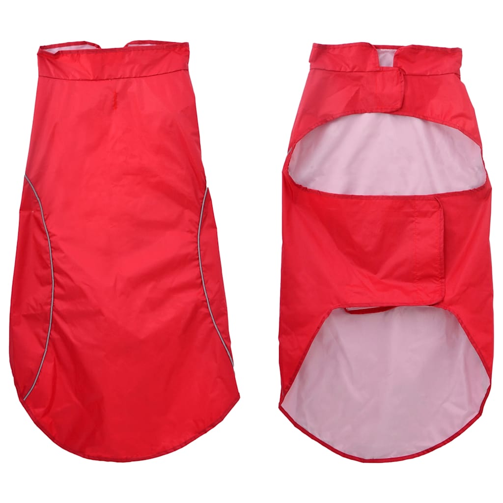vidaXL Hondenregenjas met reflecterende strips polyester rood 3XL