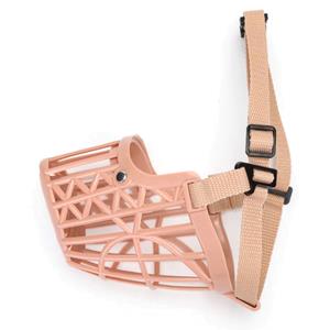 Nobleza Honden muilkorf - Kunststof - Beige - Maat XM