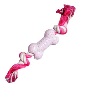 Nobleza Honden flostouw met speeltje Roze