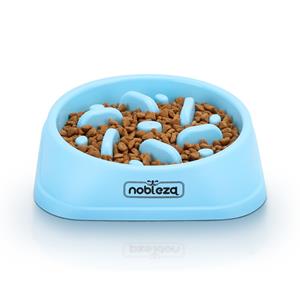 Nobleza Hondenvoerbak - Anti schrok - Vierkant - 20x20 cm - Blauw