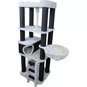 De Boon Boony Krabpaal XXL Everest | 70x70x182cm Zwart/Wit