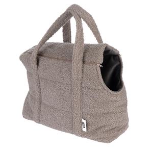 TIAKI draagtas teddy voor honden taupe: ca. 40x20x30cm