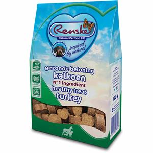 Renske 7x  Gezonde Beloning Hartjes Hondensnack Kalkoen 150 gr