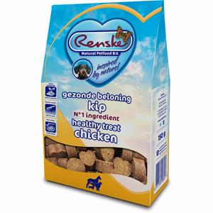 Renske 7x  Gezonde Beloning Hartjes Hondensnack Kip 150 gr