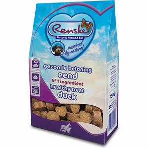 Renske 7x  Gezonde Beloning Hartjes Hondensnack Eend 150 gr