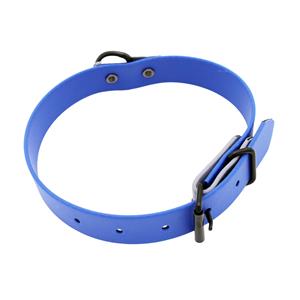 Heim band tweekleurig geklonken blauw/grijs 25mm breed, 50cm lang hond