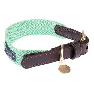 Nomad Tales Halsband  Bloom, mint - Maat M: 40 - 46 cm Halsomvang, B 32 mm