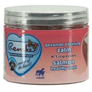 Renske 12x  Gezonde Beloning Hartjes Hondensnack Zalm 100 gr
