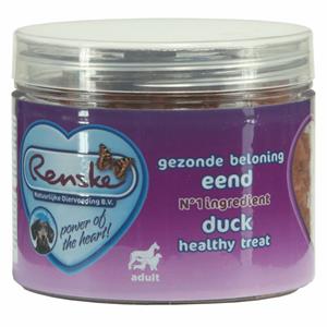 Renske 12x  Gezonde Beloning Hartjes Hondensnack Eend 100 gr