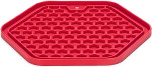 BEEZTEES Likmat Hexagon - Likmat Hond - Silcone - Roze - 23x20x1 cm