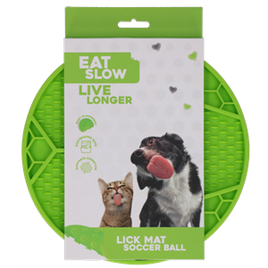 Eat Slow Live Longer Lick Mat Voetbal Groen