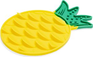 BEEZTEES Likmat Ananas Za - Hondenspeelgoed - Silicone - Geel - 30x20x3 cm